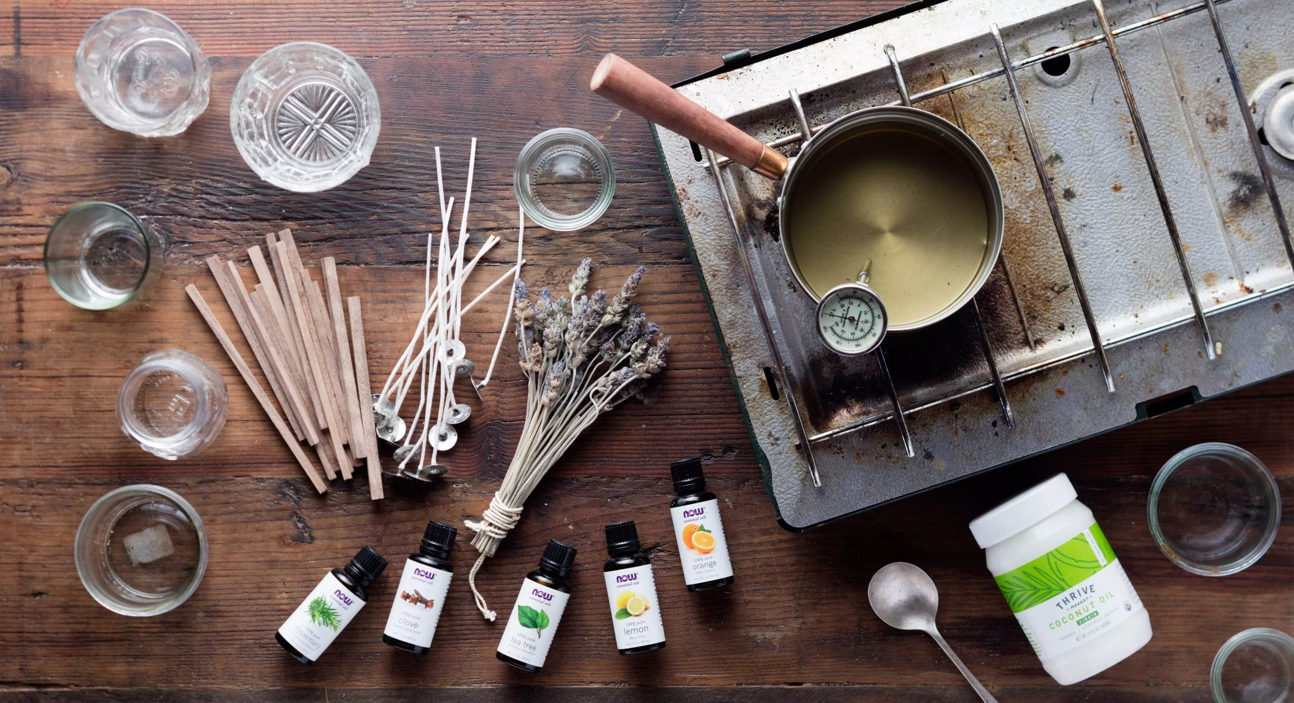 Making Homemade Candles Leftover Wax