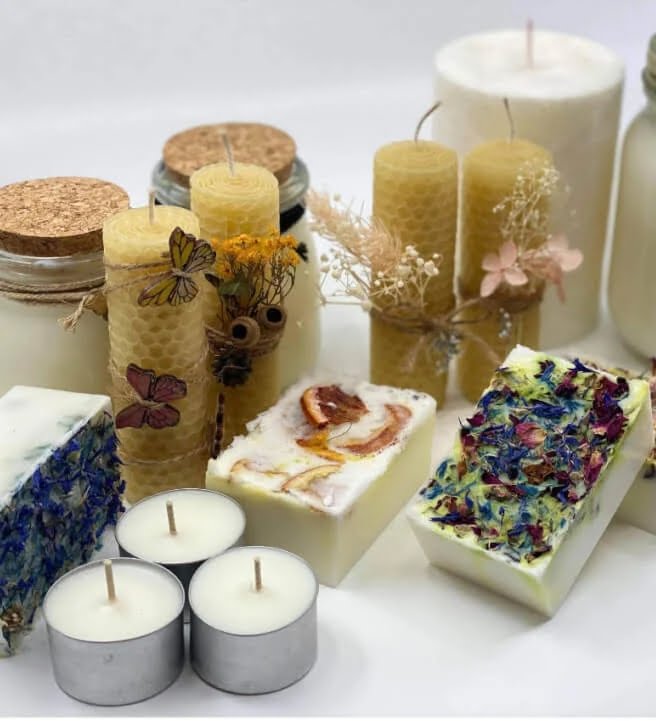Dry Flower Candle Making Dry Flower Candle Making