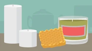 Step-by-step guide to making rolled beeswax candles with easy-to-follow instructions