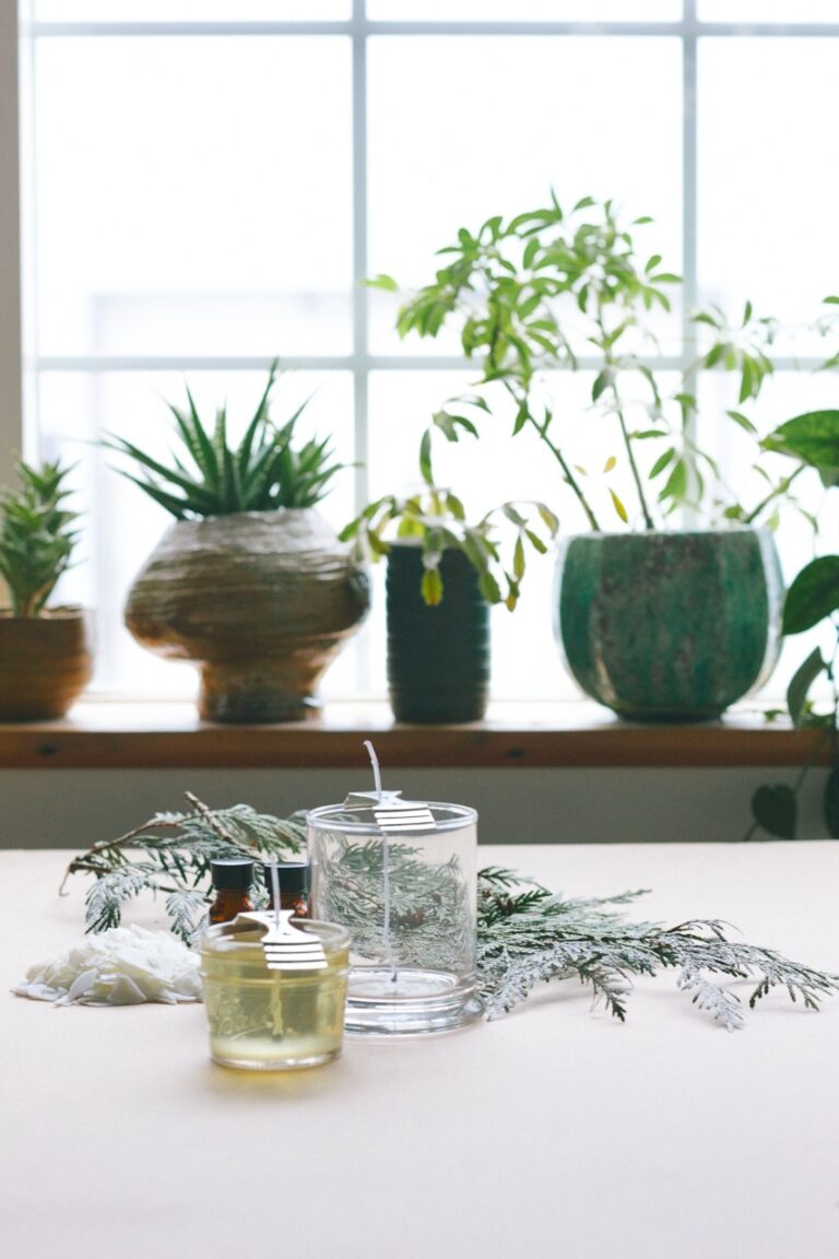 Image showcasing safe receptacles for candle making including glass jars, metal tins, and ceramic containers