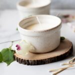 Recommended types of paint for candle making, including acrylic, beeswax, and soy-based options