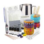 Image showcasing a candle-making kit with various supplies, exploring the potential profitability behind making candles