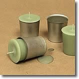 What I need for candle making: wax, wick, fragrance, dye, and containers