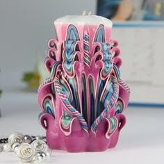 Experiment with mixing crayons and wax for unique candle colors and textures