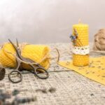 Step-by-step guide to making tapered beeswax candles at home using natural ingredients