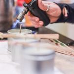 Rose Gold Candle Making Tins Sleek rose gold candle making tins for a stylish DIY project