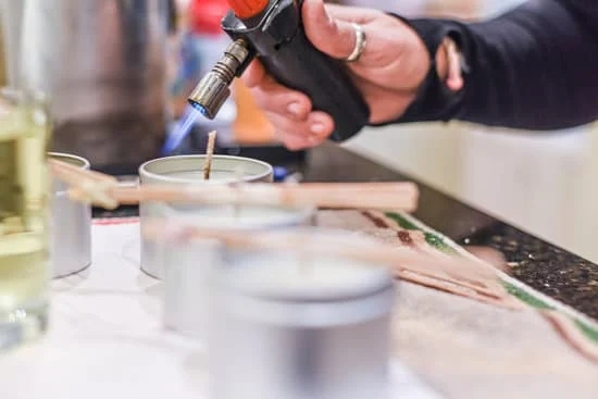 Sleek rose gold candle making tins for a stylish DIY project